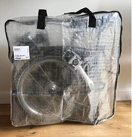 IKEA DIMPA bag stacked storage solution in a closet or car trunk