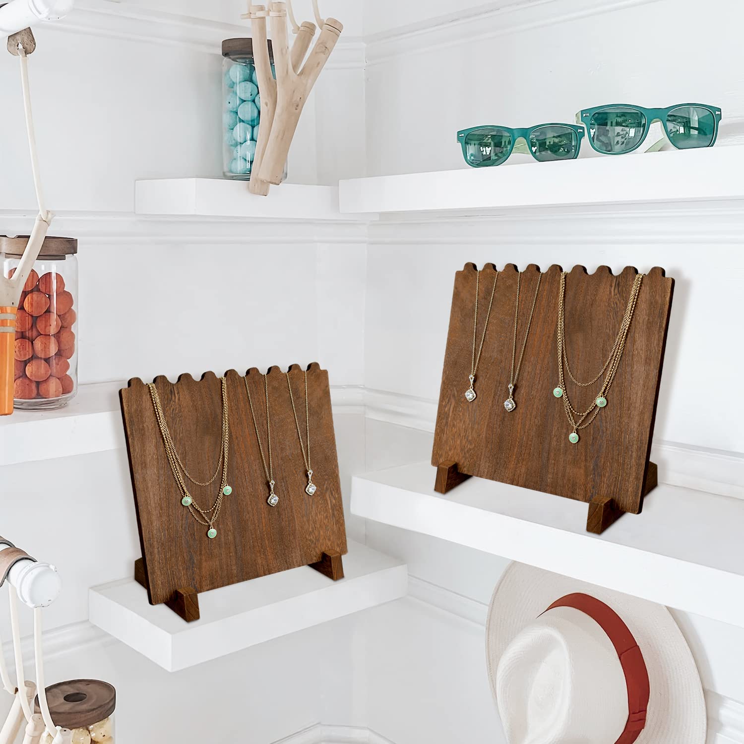 Ikee Design brown wood finish adds warm store appeal