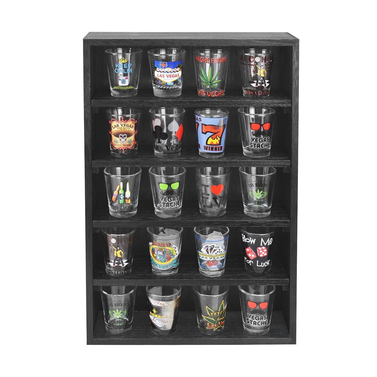 Ikee Design wooden wall-mounted display rack adjustable-shelves highlights customizable heights