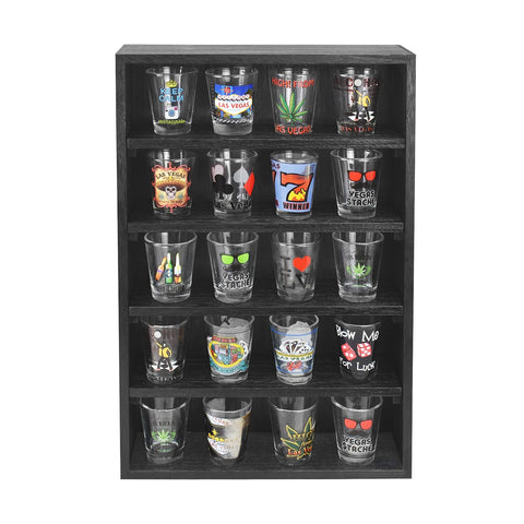 Ikee Design wooden wall-mounted display rack adjustable-shelves highlights customizable heights