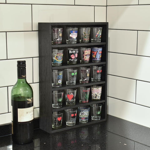 Ikee Design wooden wall-mounted display rack space-saving design fits small rooms