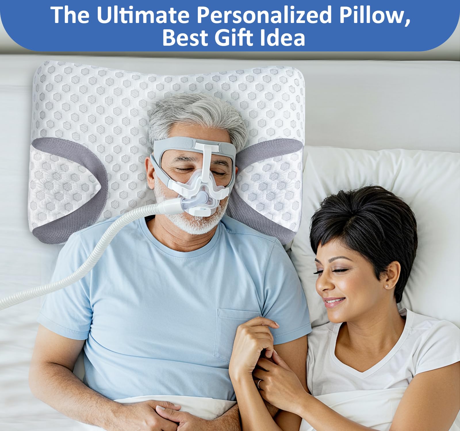 IKSTAR CPAP pillow features ergonomic design for comfortable overnight posture.