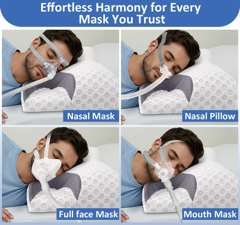 IKSTAR CPAP pillow memory foam core maintains shape for steady neck support.