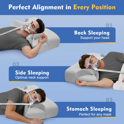 IKSTAR CPAP pillow memory foam core contouring the neck for support