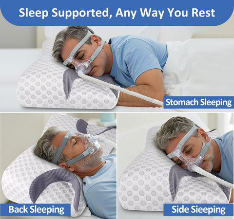 IKSTAR CPAP pillow promotes neck and spine alignment for restful mornings.