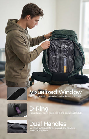 IKYWT dark matte exterior with quick-ID window for privacy and quick ID