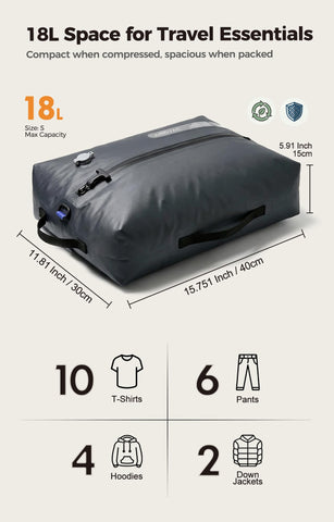 IKYWT recycled TPU IP67 waterproof storage protects clothes from moisture