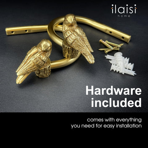 ILAISIHOME wall mount holdback with bird detail complements rustic and modern interiors.