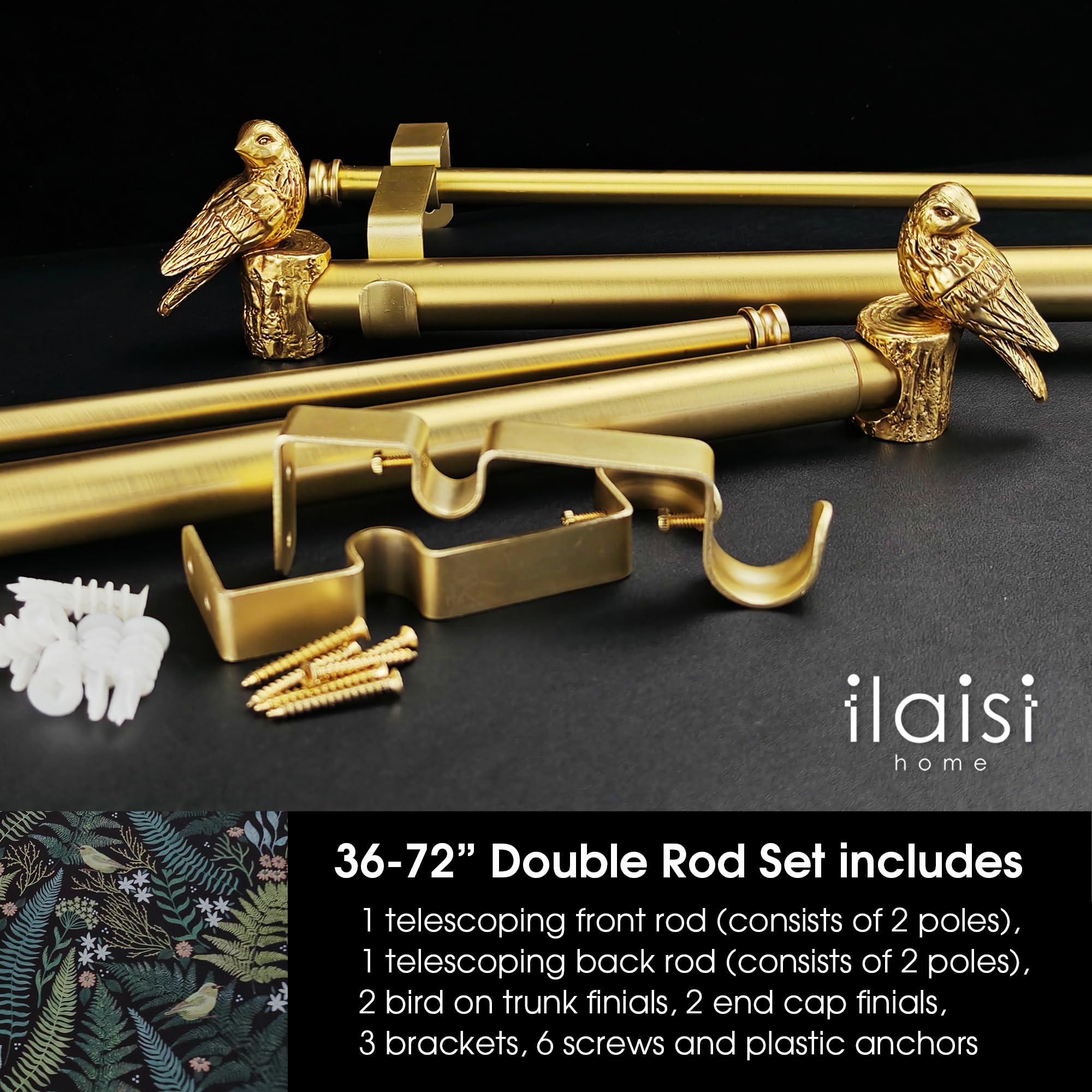 ILAISIHOME bird finial detail highlights decorative touch