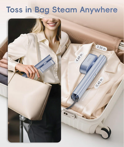 Ilake steamer heats in about 30 seconds for urgent outfit refresh.