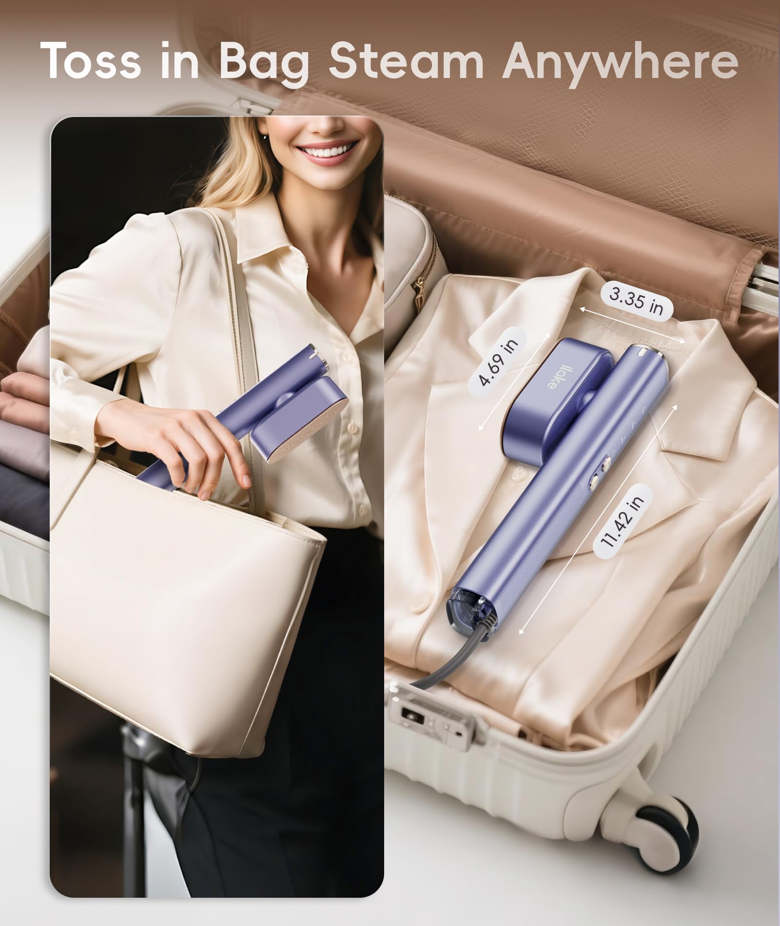 Ilake steamer ready in 30 seconds delivering instant heat for on-demand steaming.