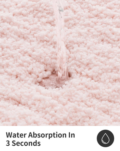 ILANGO pink Christmas bath rug quick dry feature dries moisture in seconds