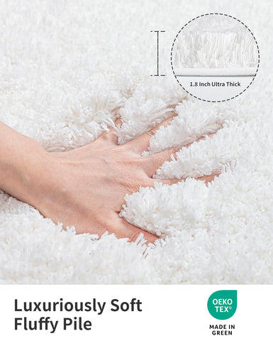 ILANGO plush pile close-up reveals 1.8-inch fluffy height