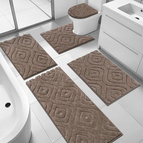 Ileading 5-piece coffee rug runner 18x26 for cushioned bathroom comfort.
