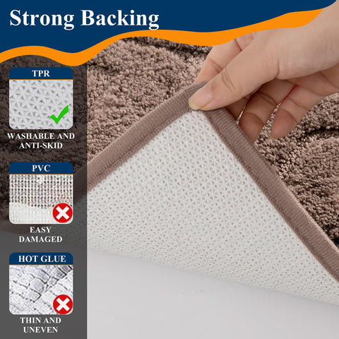 Ileading 5-piece coffee rug runner 20x47 provides full bathroom coverage and warmth.