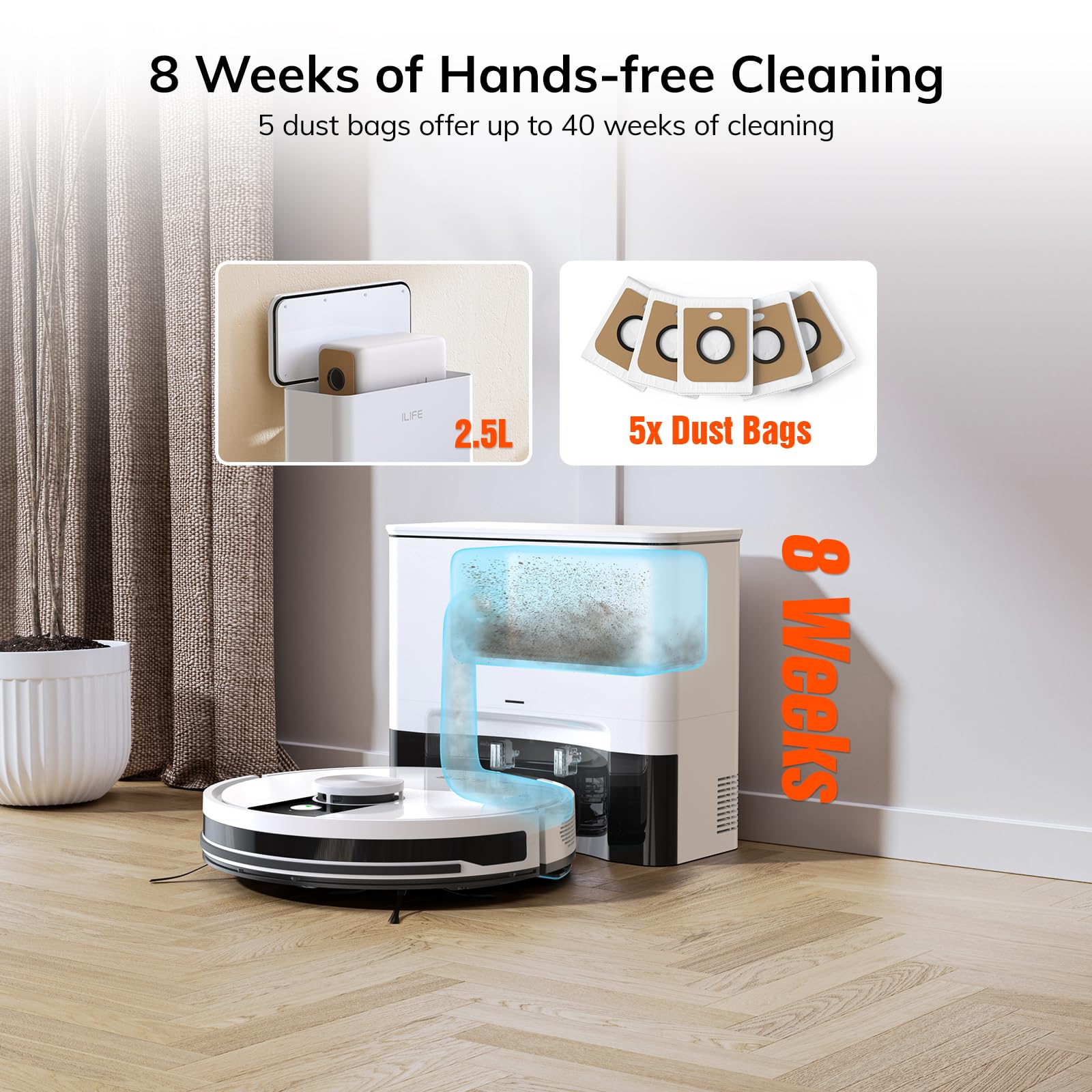 ILIFE A12 Pro LiDAR navigation maps the home for efficient cleaning routes.