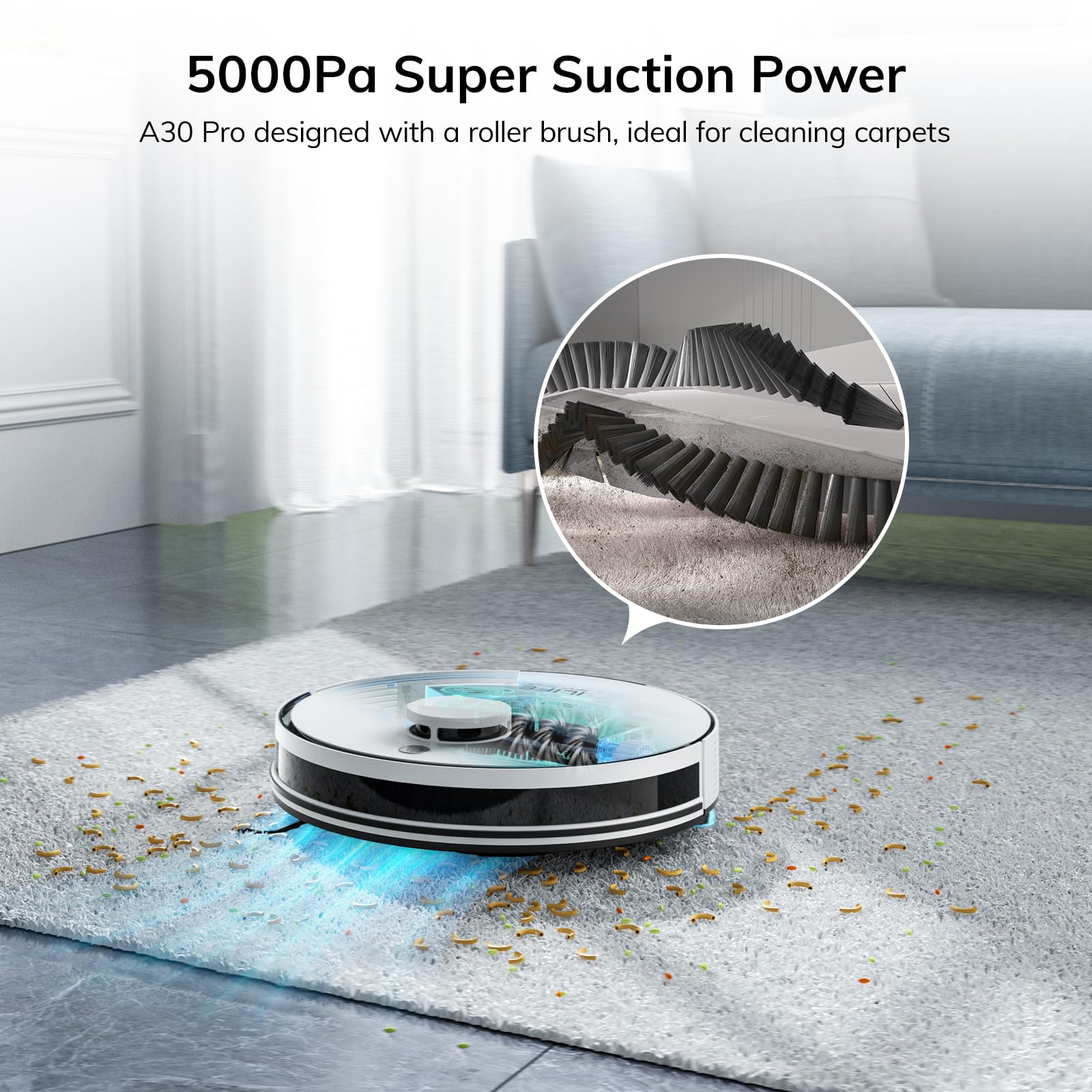 Efficient cleaning across carpet and hard floors