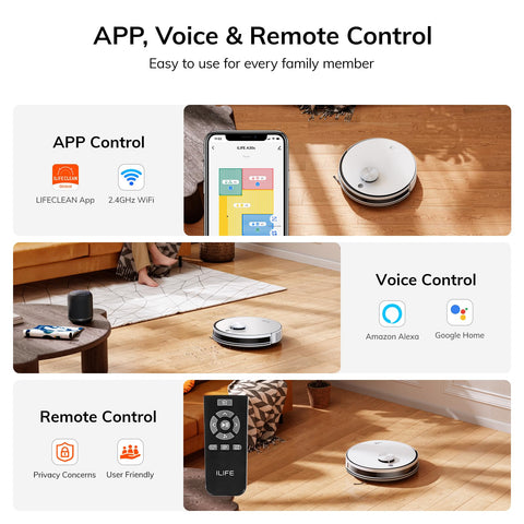 ILIFE A30s voice control with Alexa and Google Assistant