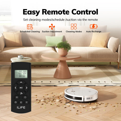 ILIFE V2 ultra-slim design reaches under beds and sofas for thorough cleaning.