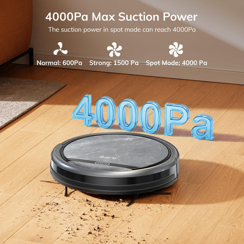 ILIFE V5s Max suction up to 4000Pa for deep dirt