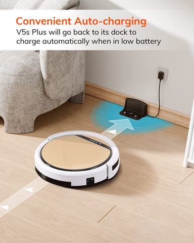ILIFE V5s Plus climbs a 12mm threshold for seamless room transitions.