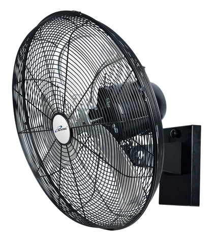 iLiving 20-inch outdoor wall fan front view delivering strong cooling for patios.