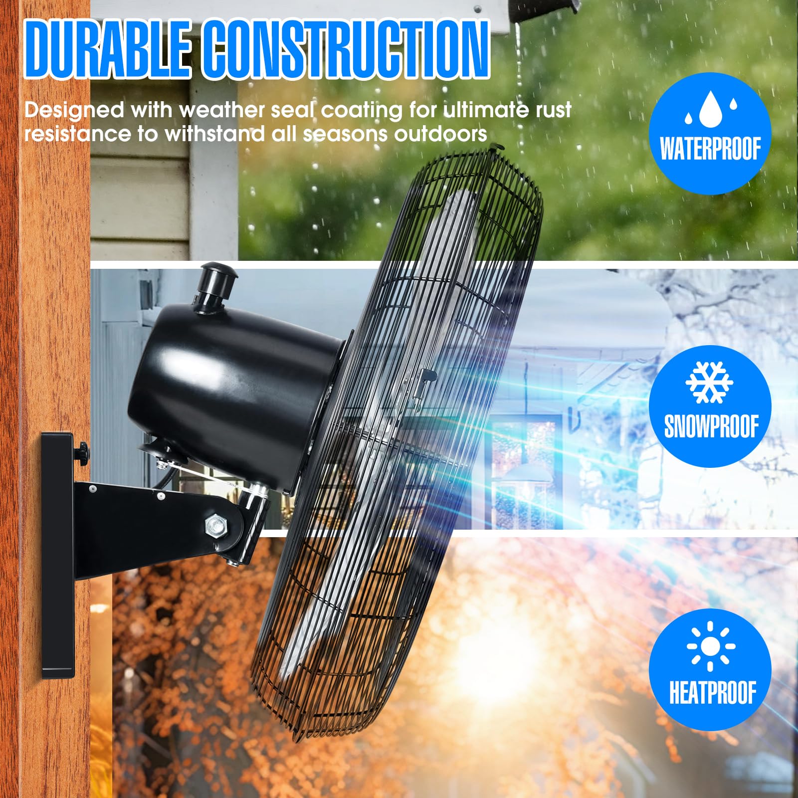 iLiving wall mount installation on sturdy surface for garage comfort.