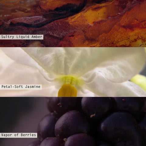 Illume Blackberry Absinthe close-up of warm amber wax for cozy ambiance