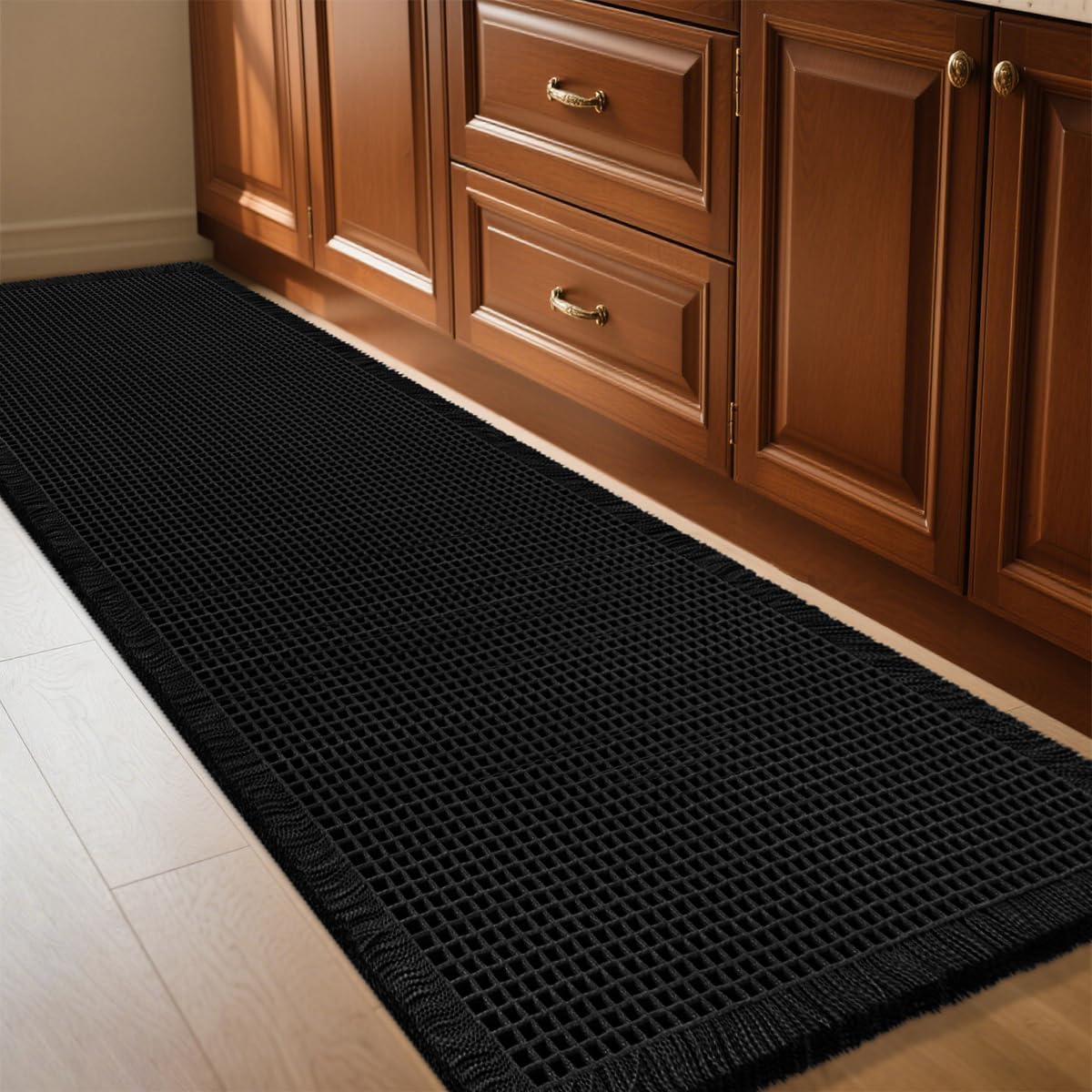 IM HOME Extra Large Waffle Bath Mat with plush waffle texture for added comfort