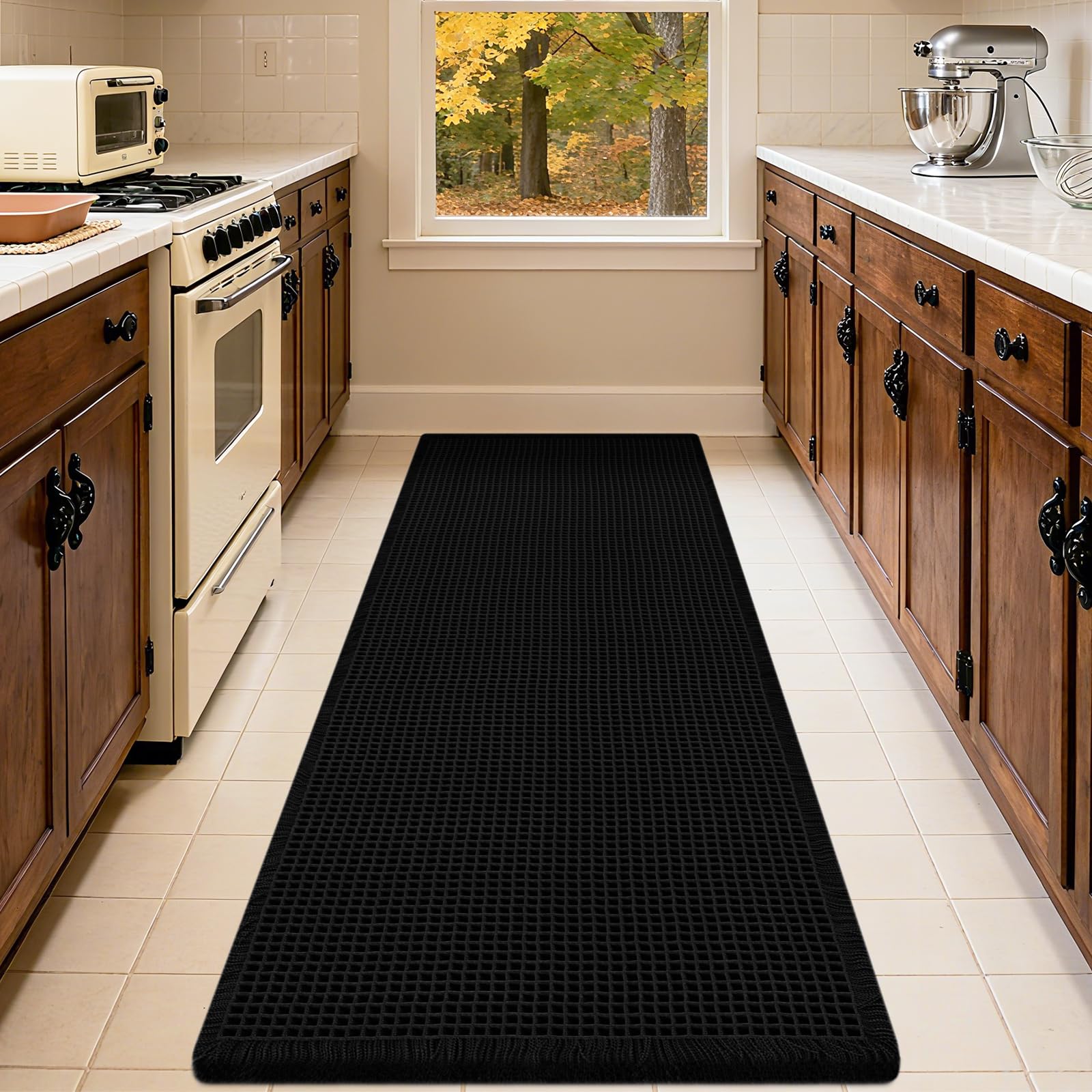 IM HOME non-slip backing with hot-melt adhesive provides secure footing