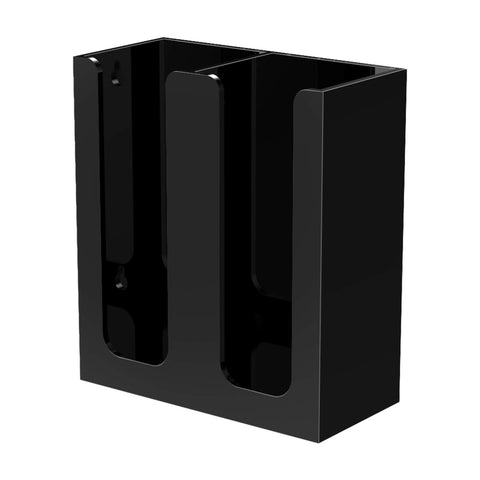 Richboom Acrylic Cup & Lid Storage Organizer – 2 Compartments, Black