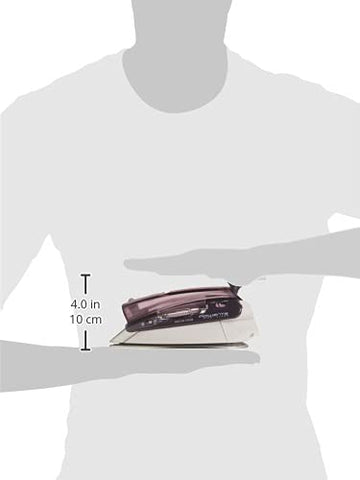 Rowenta Pro Compact Travel Iron features 200 microsteam holes for even steam distribution.
