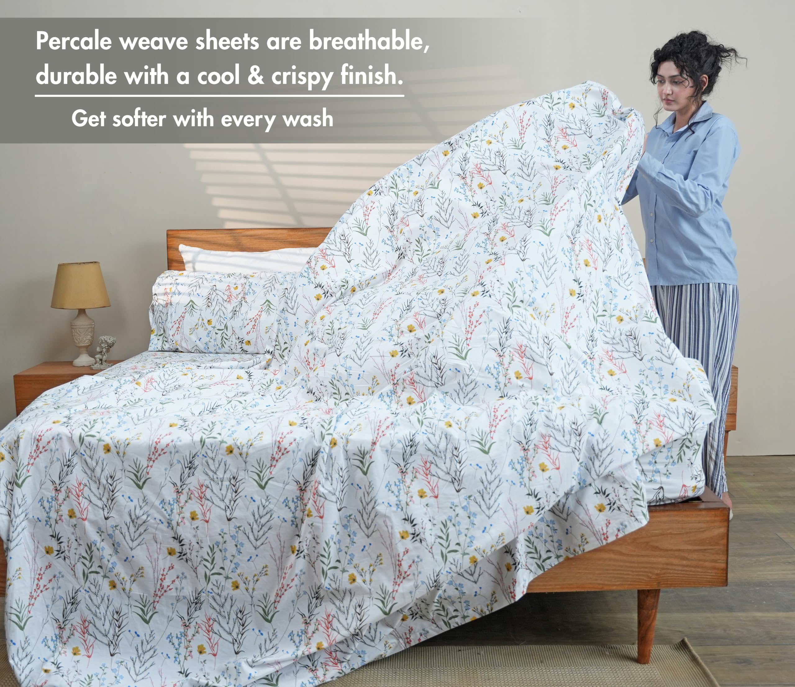 RUVANTI percale queen pillowcases offer smooth finish and all-day comfort