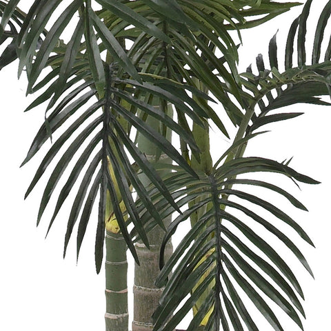 Nearly Natural Golden Cane Palm Tree six-point-five-foot height makes a bold statement.