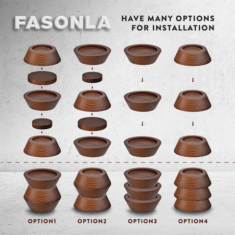 FASONLA bottom recess 2.6-inch diameter supports stable leg placement.