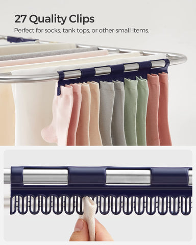 Rust-resistant steel tubes and durable connectors on SONGMICS rack