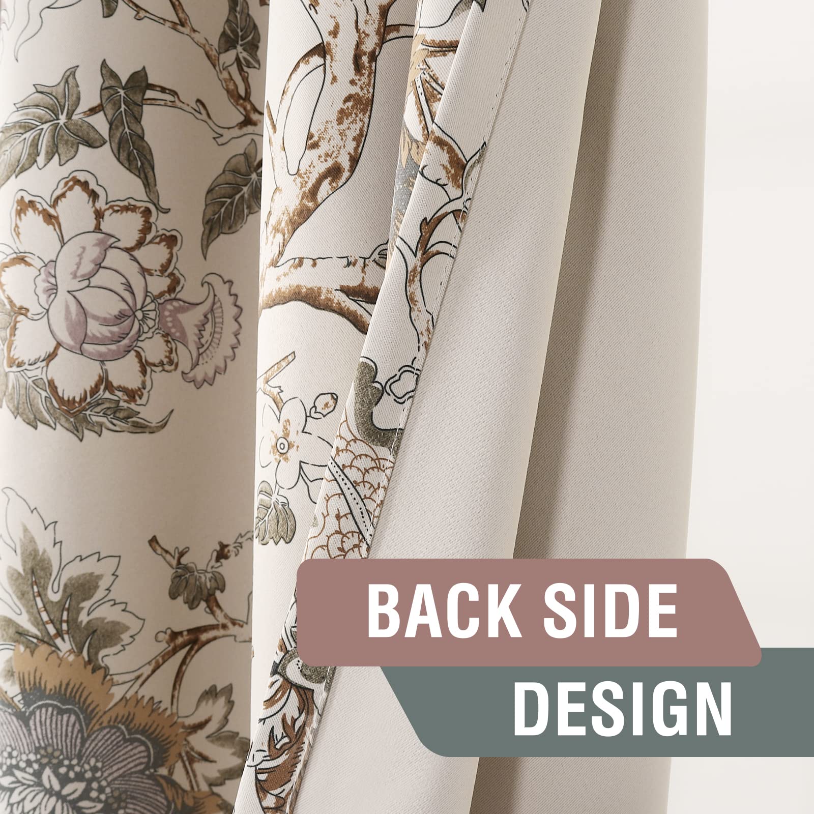 H.VERSAILTEX sage brown floral panels reduce glare in evenings.