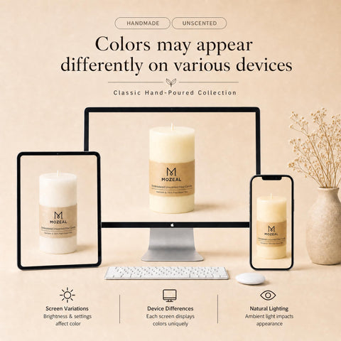 MOZEAL 3x4 Unscented Dripless Pillar Candles – Set of 3, 72-Hour Burn, Burnt Orange