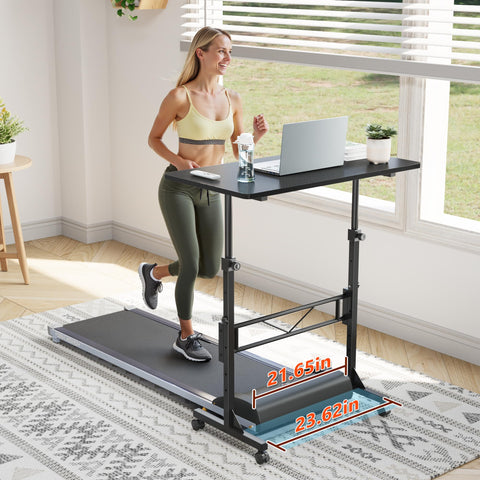 HOMIDEC 32-Inch Standing Desk | Portable Height-Adjustable, Rolling Home Office Desk – Black