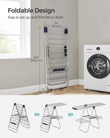 Open and fold storage: SONGMICS rack saves space