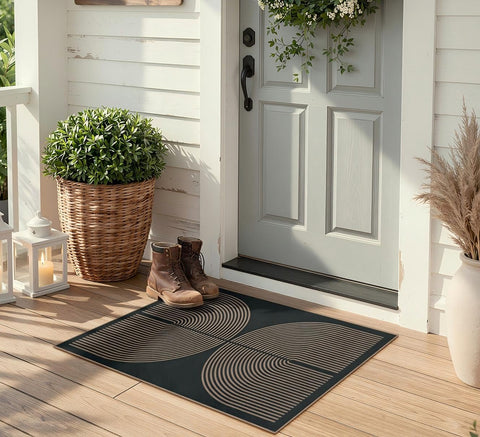 Lahome Enfys Rainbow Front Door Mat – 2x3 Small Indoor/Outdoor Rug