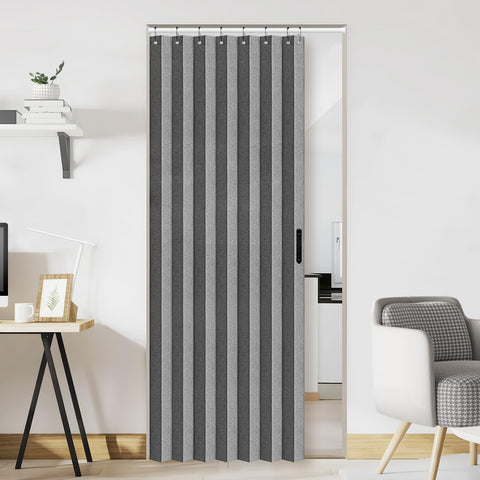 Vatge Closet Curtain - Pleated Folding Doorway for Privacy | W39 x H78 | Grey