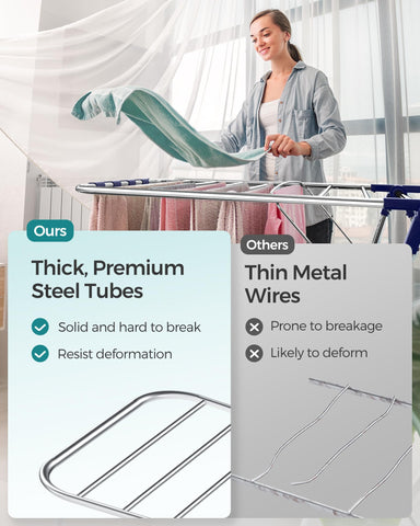 Careful design keeps clothes organized while drying with SONGMICS