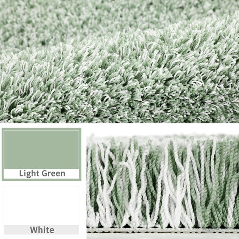 Yimobra Light Green & White Bath Rug 32x20 – Ultra Soft, Non-Slip, Machine Washable