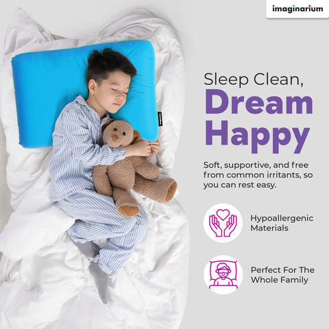 Imaginarium & Co memory foam pillow fabric close-up with breathable cover