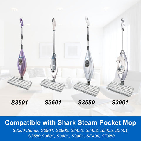 imeccalive pad with hook-and-loop closure fits Shark mops securely