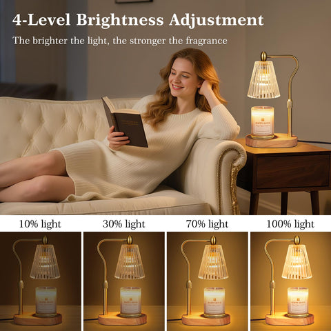 Imenlox Natural glass-metal-wood design adds warm decor to living spaces.