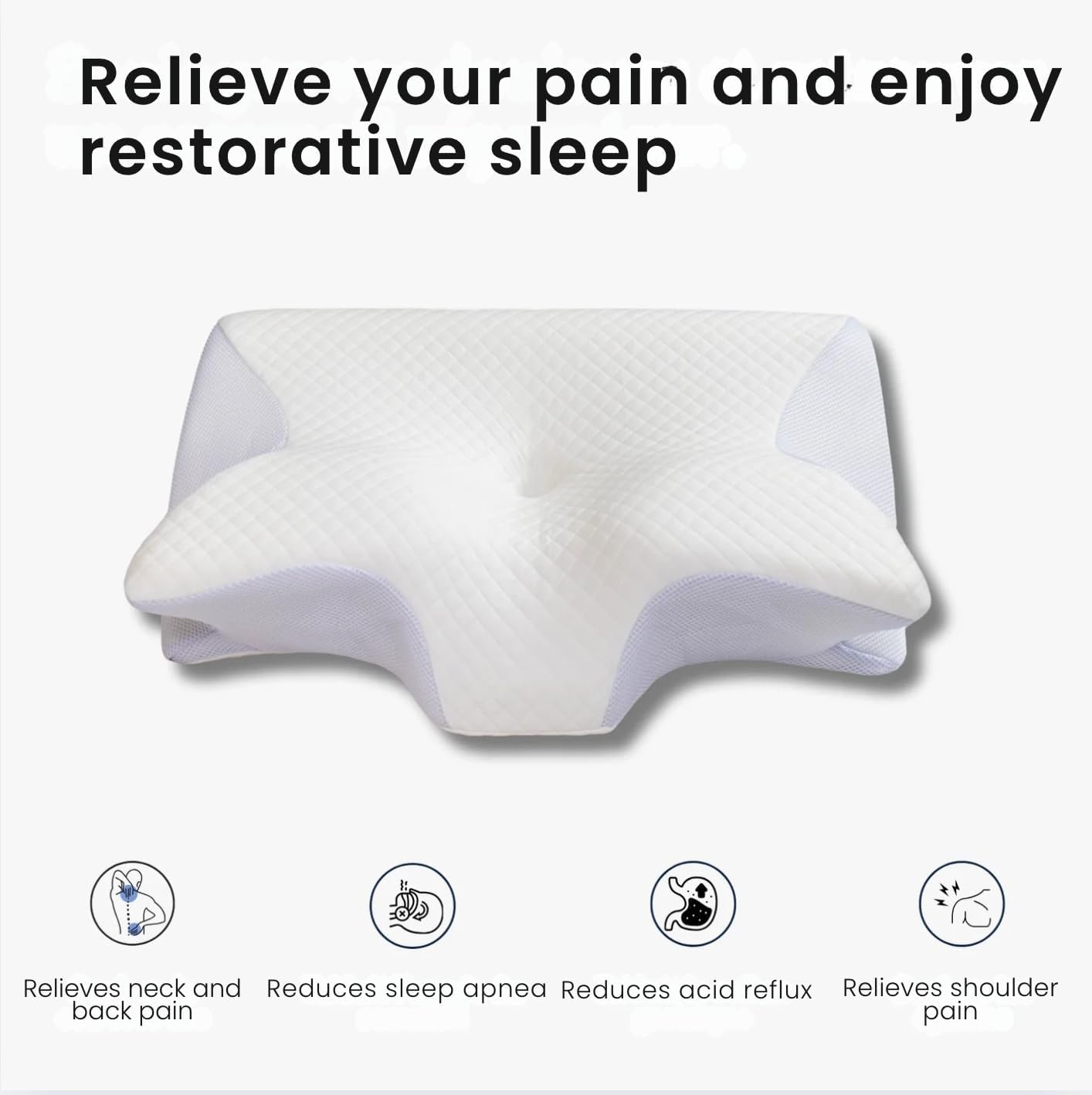 Imgjsx Vitasleep Migraine Pillow breathable fabric with ventilation for cool sleep