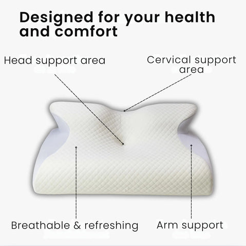Imgjsx Vitasleep Migraine Pillow ear hole design reduces ear friction