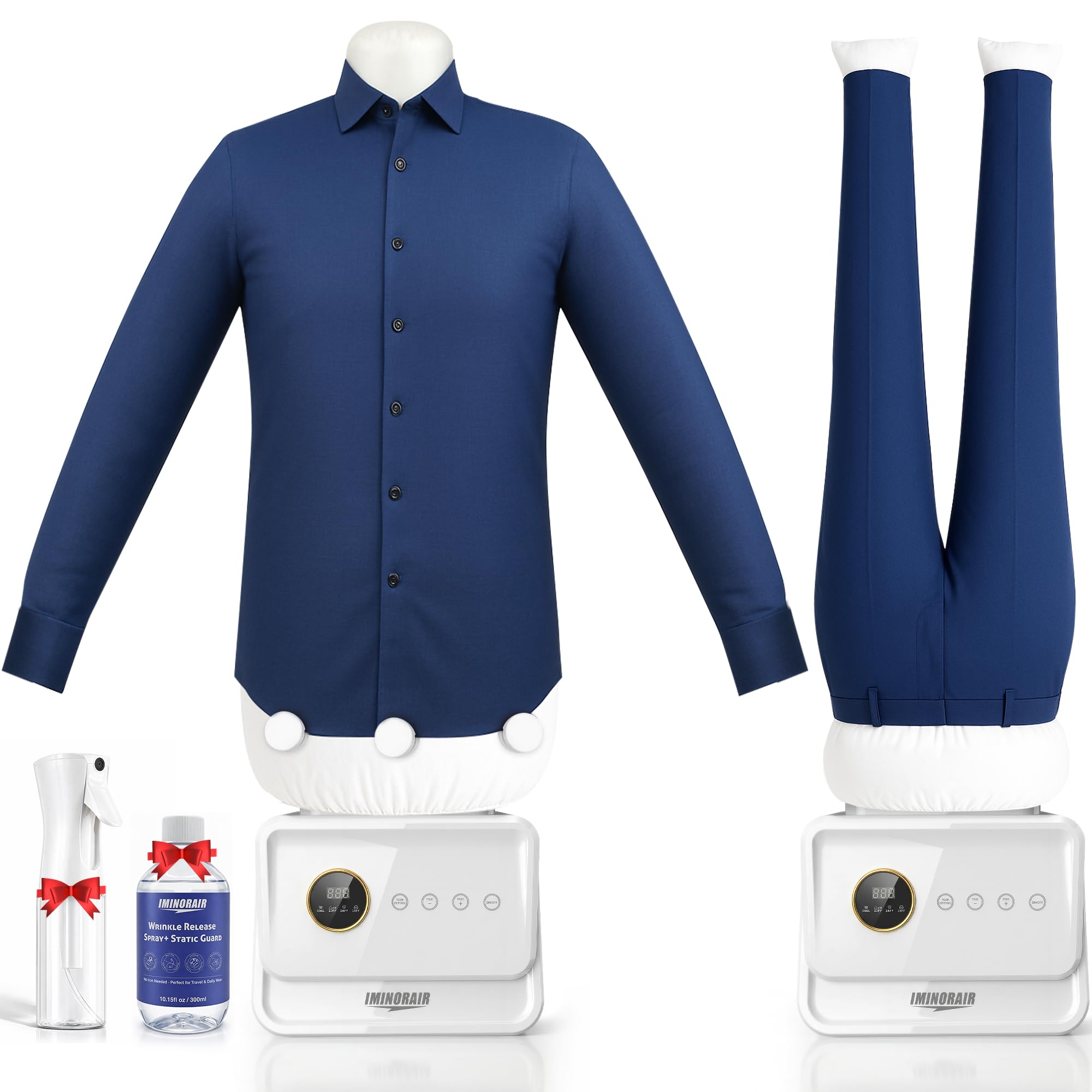 iMinorAir automatic ironing machine front view showcases compact, apartment-friendly design.